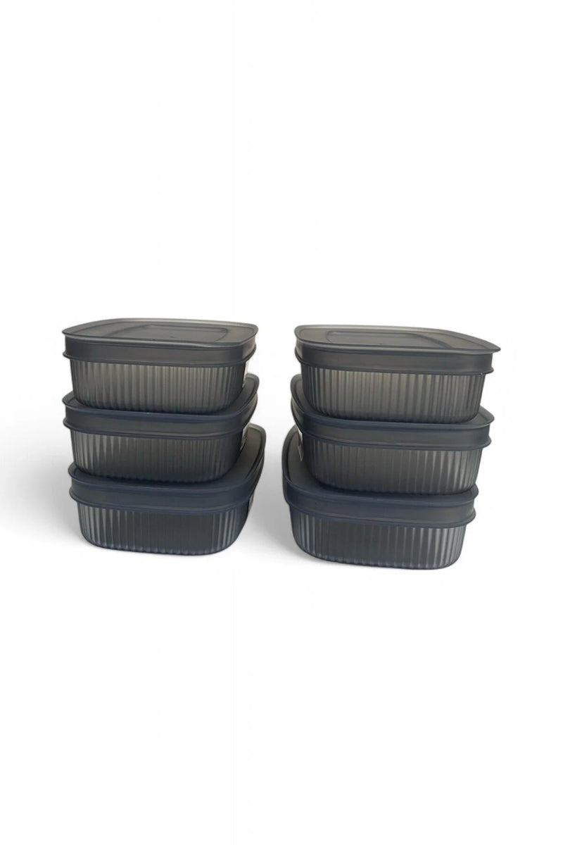 Saklama Kabı, Antrasit, 6'lı Set, 600 ml