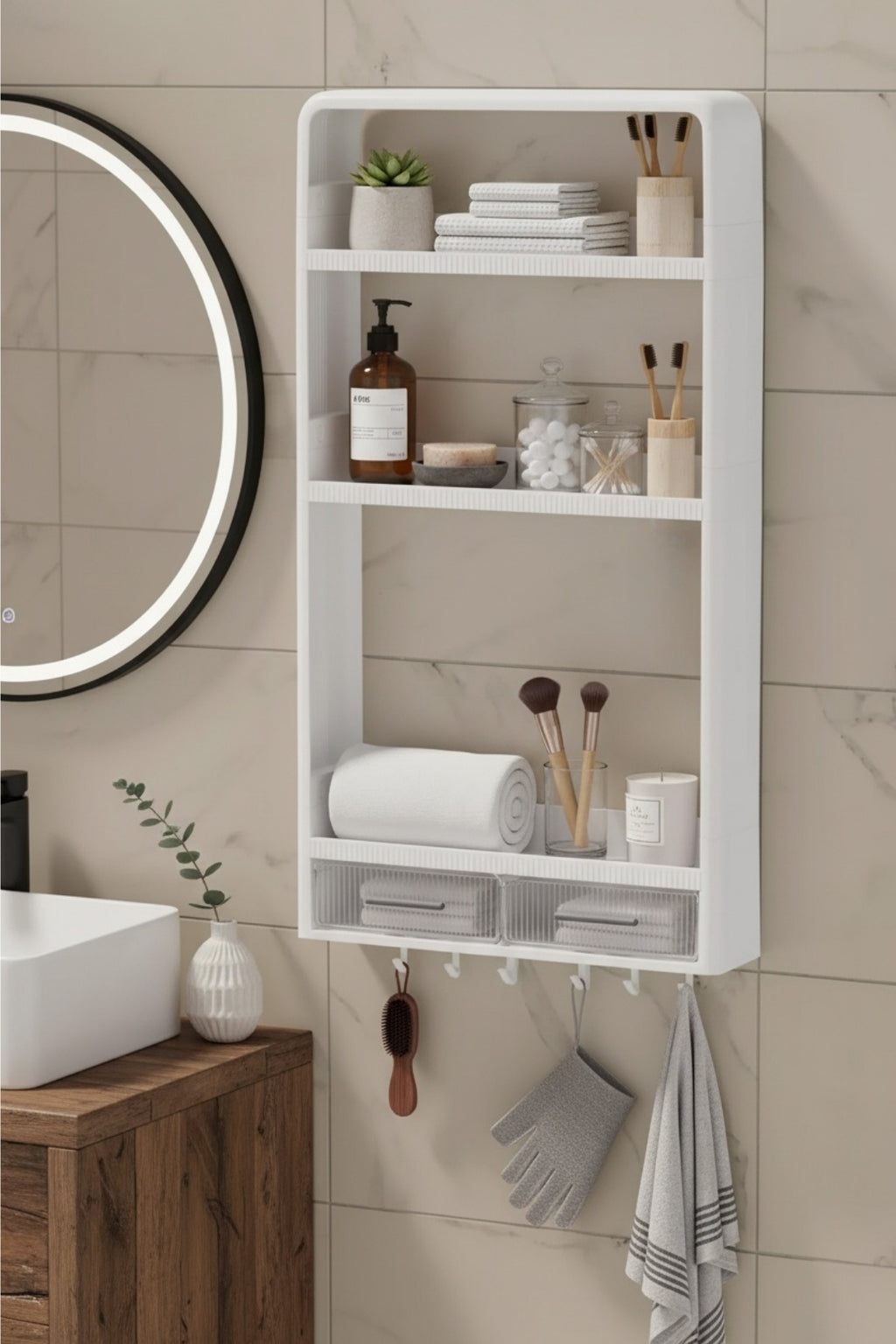 Tera Çok Amaçlı Banyo Duvar Organizeri