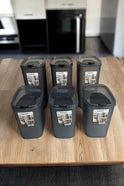Shell Erzak Kabı 2500 ml x 3, Shell Erzak Kabı 4000 ml x 3, Antrasit 6'lı Set