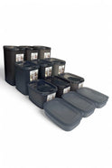 12 Parça Mega Saklama Kabı Seti 3 x 4 lt, 3 x 2.5 lt 3 x 1.3 lt, 3 x 0.6 lt