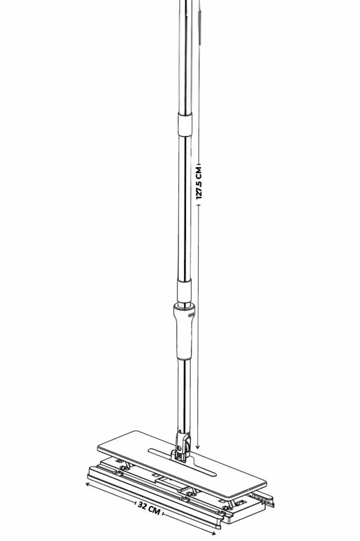 Click Mop Tembel Mop Tüm Bezlerle Uyumlu Otomatik Mop Yüzey Temizlik Havlusu Kullan At Bezler İçin