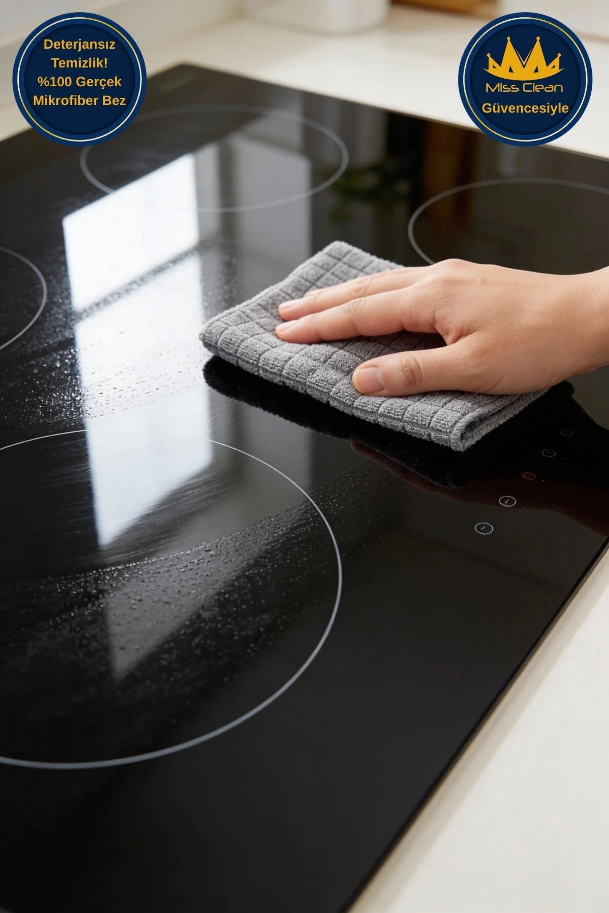 Miss Clean 3’lü Paket Mikrofiber Temizlik Bezi 40x40 cm Renkli Kartela