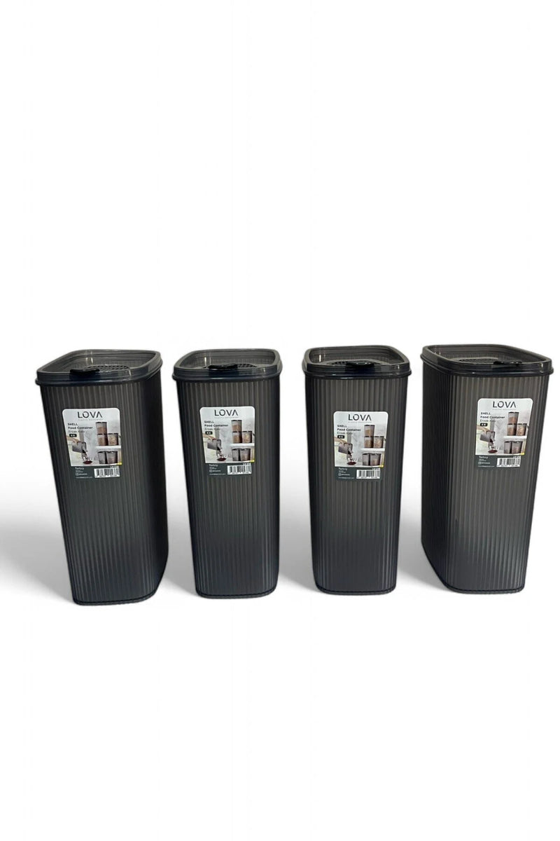 Shell Erzak Kabı 4000 ml, Antrasit, 4'lü Set