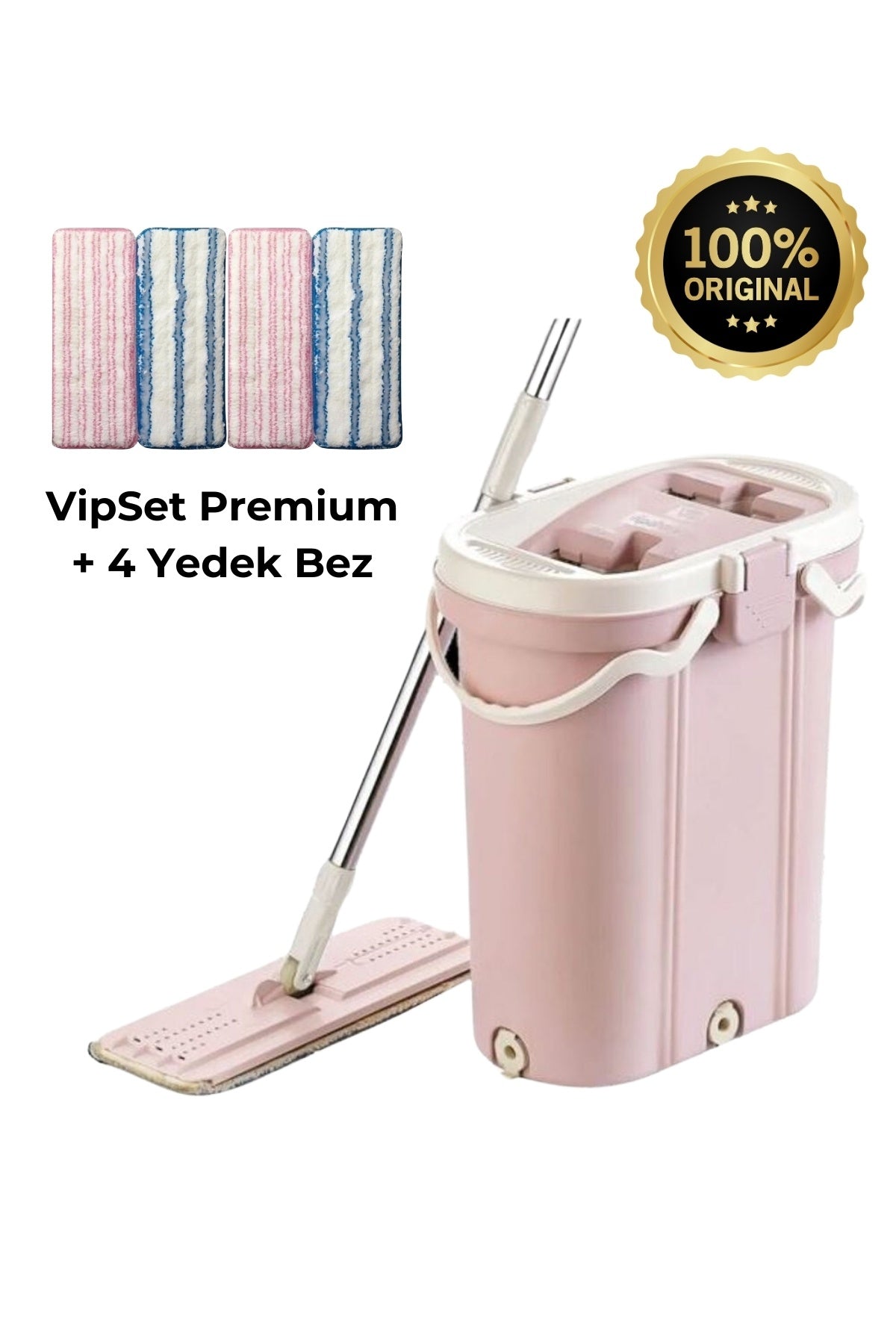 Vip Ahmet Vip Ahmet Premium Tablet Mop Temizlik Seti 4 Lü Yedek Bez